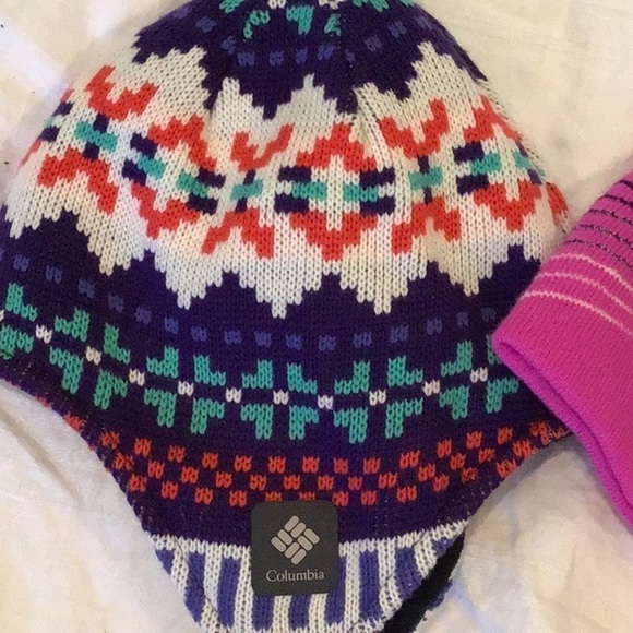 Set of 2 Winter Hats Under Armour Columbia Youth Small - Picture 2 of 3